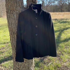 Black wool pea coat